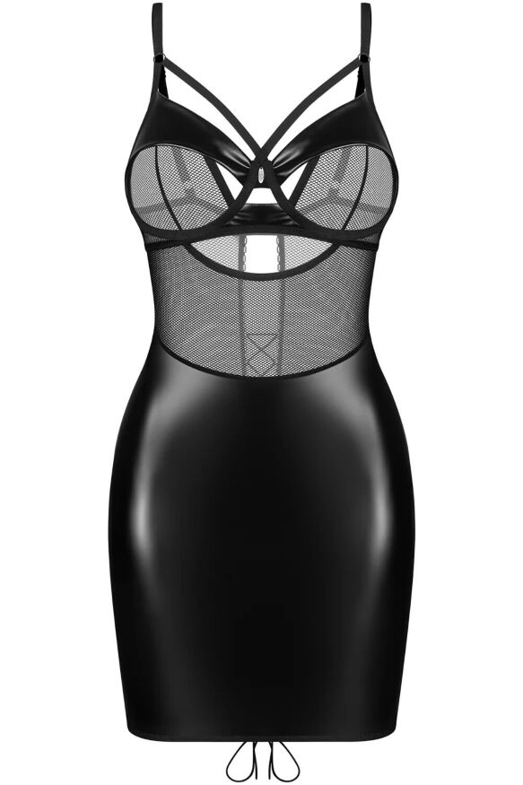 Сорочка Obsessive Dominna chemise &amp; thong 2XL/3XL