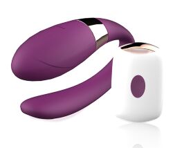 Вибромассажер для пар с пультом ДУ - Boss Series V-Vibe Purple USB 7 Function, BS6200002