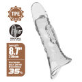 Удлиняющая насадка на пенис Pretty Love Penis Sleeve, прозрачная, 22 х 5,5 см