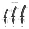 Анальная пробка с дилдо 2в1 Strap-On-Me SWITCH PLUG-IN DILDO Black XXL, диаметр 5,2/3,9 см