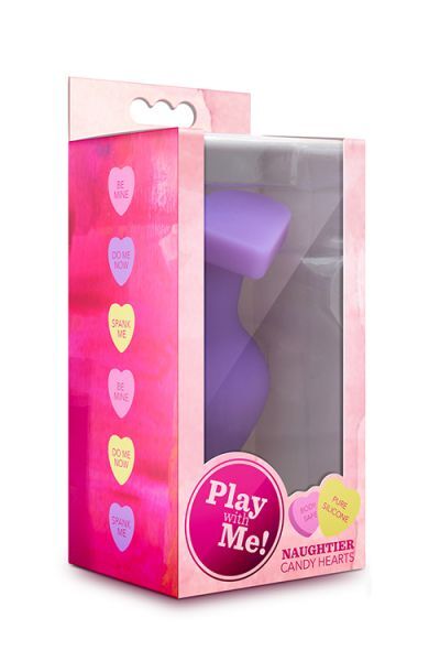 Анальная пробка PLAY WITH ME CANDY HEART FUCK ME PURPLE