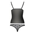 Комплект белья MELISSA SET black S/M - Passion: лиф-сорочка со шнуровкой и трусики