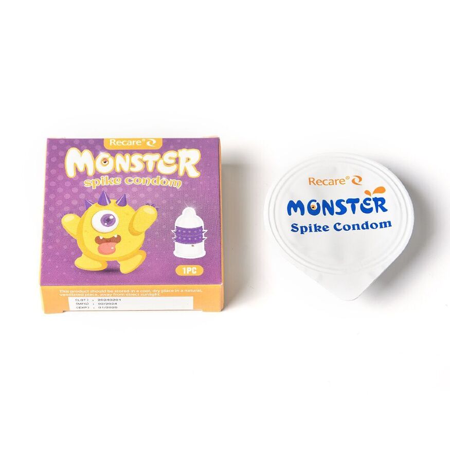 Насадка на член Recare Yellow Monster Spike Condom (мятая упаковка!!!)