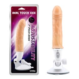 Вибратор реалистичный Chisa Adjustability-Pitch Dildo на регулируемой присоске, бежевый, 23 х 3.5 см