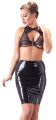 Спідниця з латексу до колін LateX ROK midi чорна, L