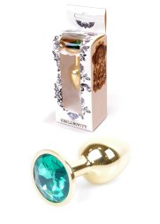 Анальна пробка - Jewellery Gold Plug Green