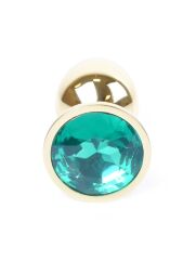 Анальна пробка - Jewellery Gold Plug Green