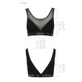 Топ с прозрачной вставкой PS002 TOP black S - Passion
