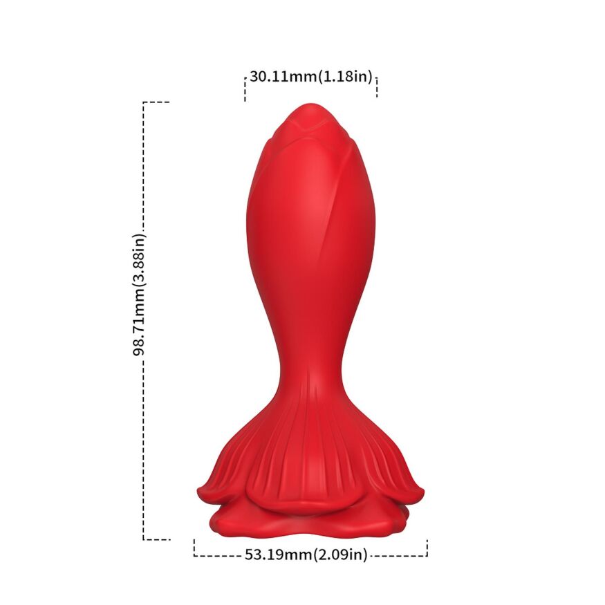 Яскравий анальний вібростимулятор - Rosenberg Red, 9 Vibration Functions