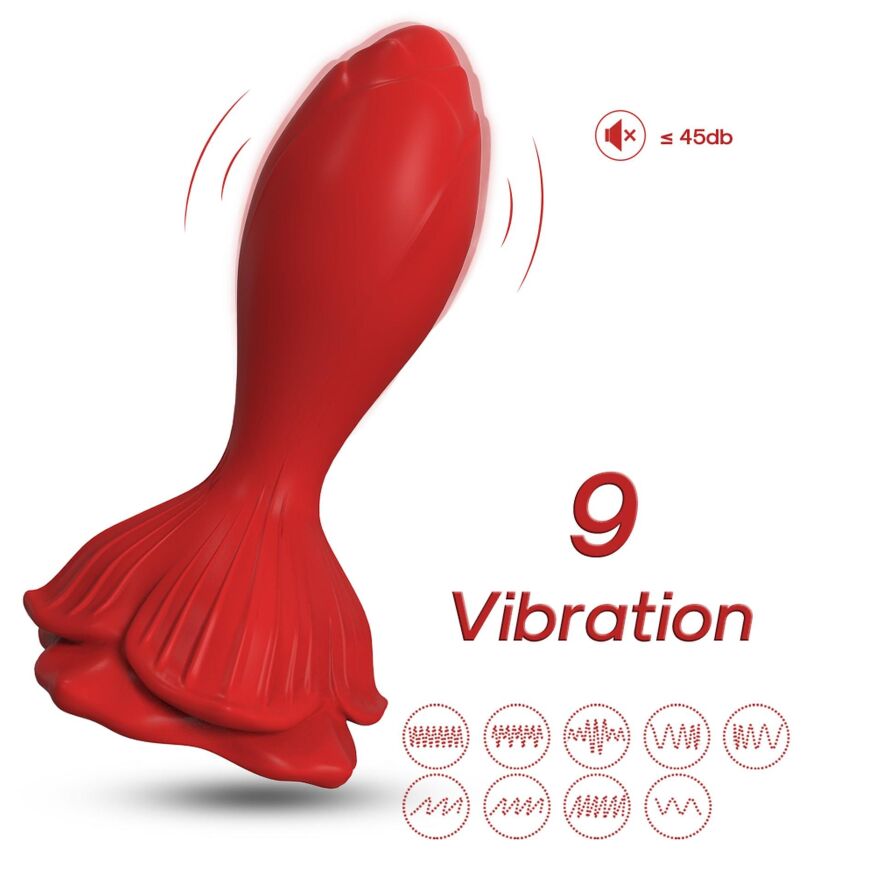 Яскравий анальний вібростимулятор - Rosenberg Red, 9 Vibration Functions