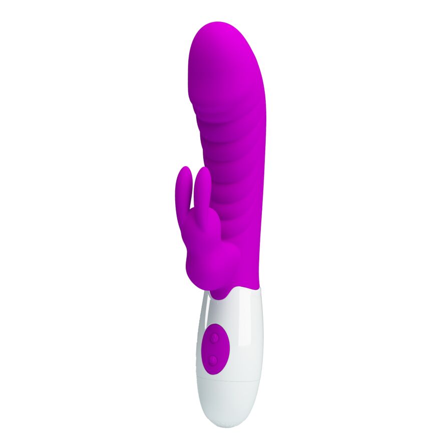 Вібромасажер для стимуляції точки G та клітора Pretty Love - Naughty Bunny Purple, BW-500071