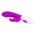 Вібромасажер для стимуляції точки G та клітора Pretty Love - Naughty Bunny Purple, BW-500071