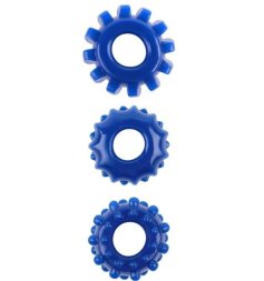 Набір ерекційних кілець Gear Up Rings, Blue