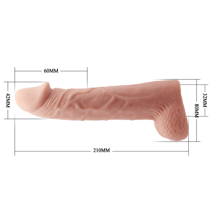 Закрита подовжуюча насадка на пеніс - Penis Sleeve Flesh 6 cm