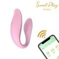 Смарт вібратор для пар - Erospace Sweet Play C-Type Vibrator App Control A7