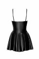 Сукня Noir Handmade F308 Dreamer, L, міні, під латекс, відкриті плечі, спідниця кльош, блискавка спереду