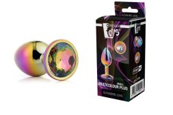 Dt21782 Райдужна анальна пробка GLEAMING LOVE MULTICOLOUR PLUG MEDIUM