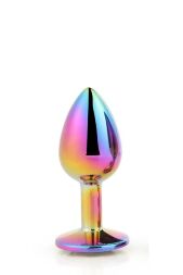 Dt21782 Райдужна анальна пробка GLEAMING LOVE MULTICOLOUR PLUG MEDIUM