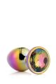 Радужная анальная пробка GLEAMING LOVE MULTICOLOUR PLUG MEDIUM