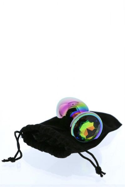 Радужная анальная пробка GLEAMING LOVE MULTICOLOUR PLUG MEDIUM