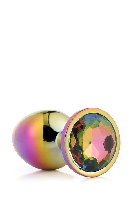 Радужная анальная пробка GLEAMING LOVE MULTICOLOUR PLUG MEDIUM