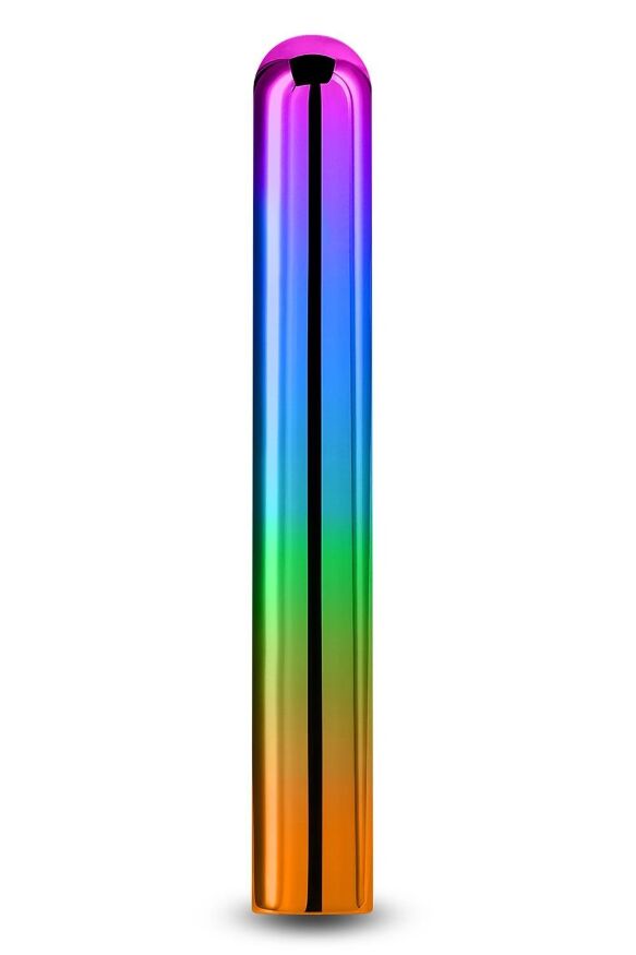 Елегантний хромований вібратор NS Novelties Chroma Rainbow райдужний, Large