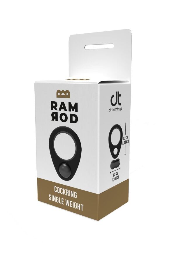Эрекционное кольцо Dreamtoys RAMROD с утяжелителем, черное
