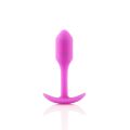 Анальная пробка со смещенным центром тяжести, S, B-vibe Snug Plug 1 розовая, 8.6 х 2.2 см