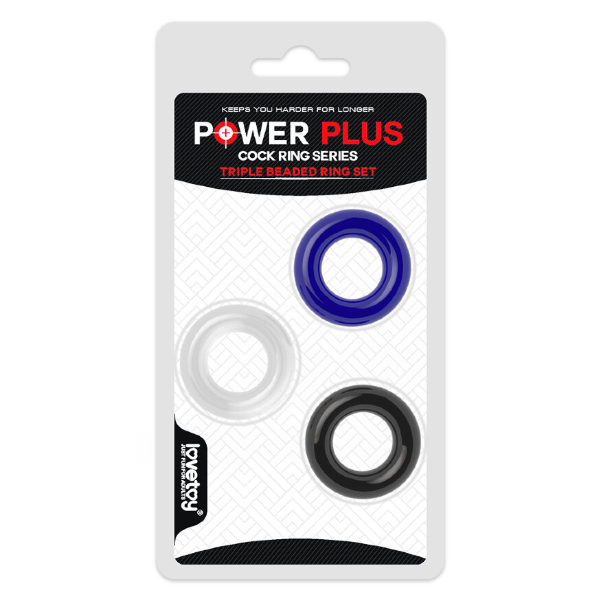 Ерекційні кільця - Power Plus Triple Beaded Ring Set