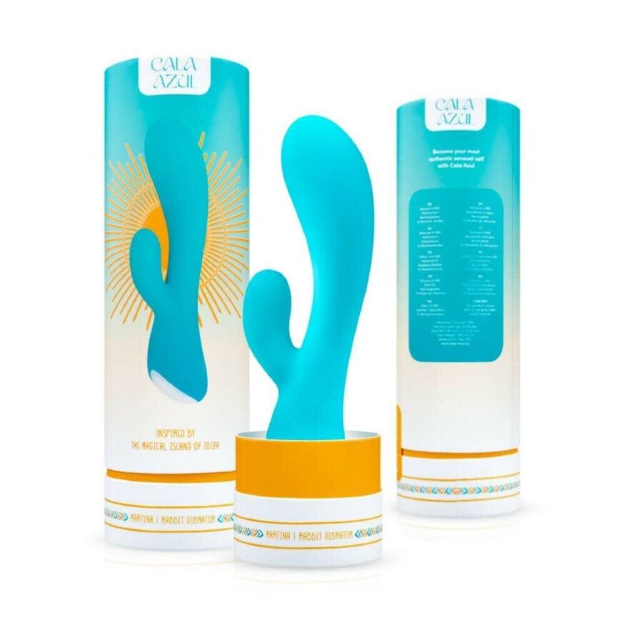 Вібратор-кролик Cala Azul  -  Martina Rabbit Vibrator, ергономічна форма, 10 режимів