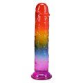 Дилдо Doc Johnson Crystal Jellies - 8.5 Inch Сlassic Dong - Rainbow
