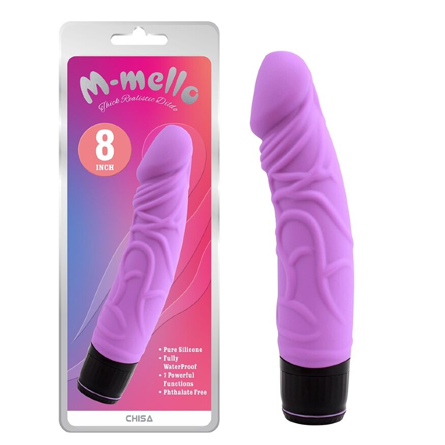 Вибратор силиконовый Chisa M-Mello Thick Realistic, фиолетовый