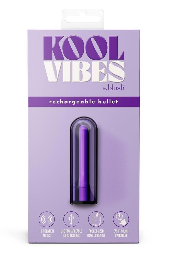 Перезаряжаемая вибрирующая пуля Blush Kool Vibes Mini фиолетовая