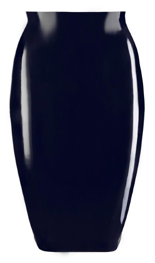 Спідниця з латексу до колін LateX ROK midi чорна, XL