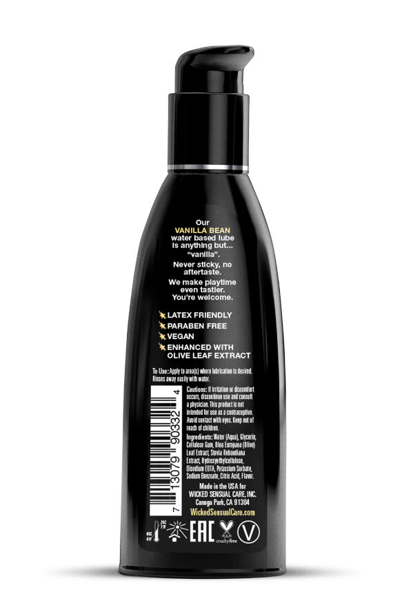 Съедобный лубрикант со вкусом ванили WICKED AQUA 60ML