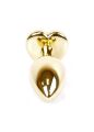 Анальная пробка - Jewellery Gold Heart Plug Clear