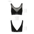 Топ с прозрачной вставкой PS002 TOP black XL - Passion