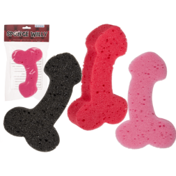 Губка для ванни Sponge Willy Black, 19 см
