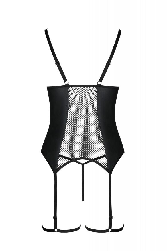Корсет та стрінги чорний S/M BETH CORSET - Passion