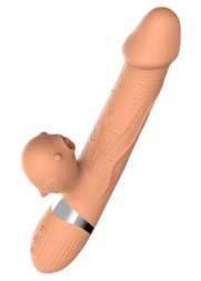 Ергономічний вібростимулятор-кролик - Basia Thtusting Vibrator 2in1