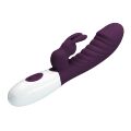 Вібромасажер для стимуляції точки G та клітора Pretty Love - Naughty Bunny Dark Purple, BW-500071-A2