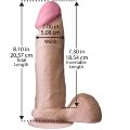 Фалоімітатор Doc Johnson The Realistic Cock 8 inch White - ULTRASKYN, Vack-U-Lock, діаметр 5,1 см