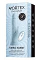 Вибратор-кролик на присоске FemmeFunn Vortex Turbo Rabbit с пультом управления, голубой