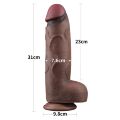 Большой фаллоимитатор - LoveToy Dual-Layered Silicone Cock XXL 12" Brown