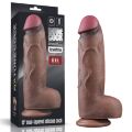 Большой фаллоимитатор - LoveToy Dual-Layered Silicone Cock XXL 12" Brown