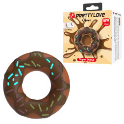 Эрекционное кольцо - Pretty Love Choco Super Donut Silicone Cock Ring