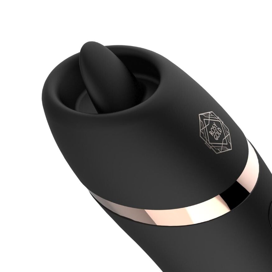 Міні-вібратор з язичком Rosy Gold - Vibrating &amp; Licking Dual Stimulator