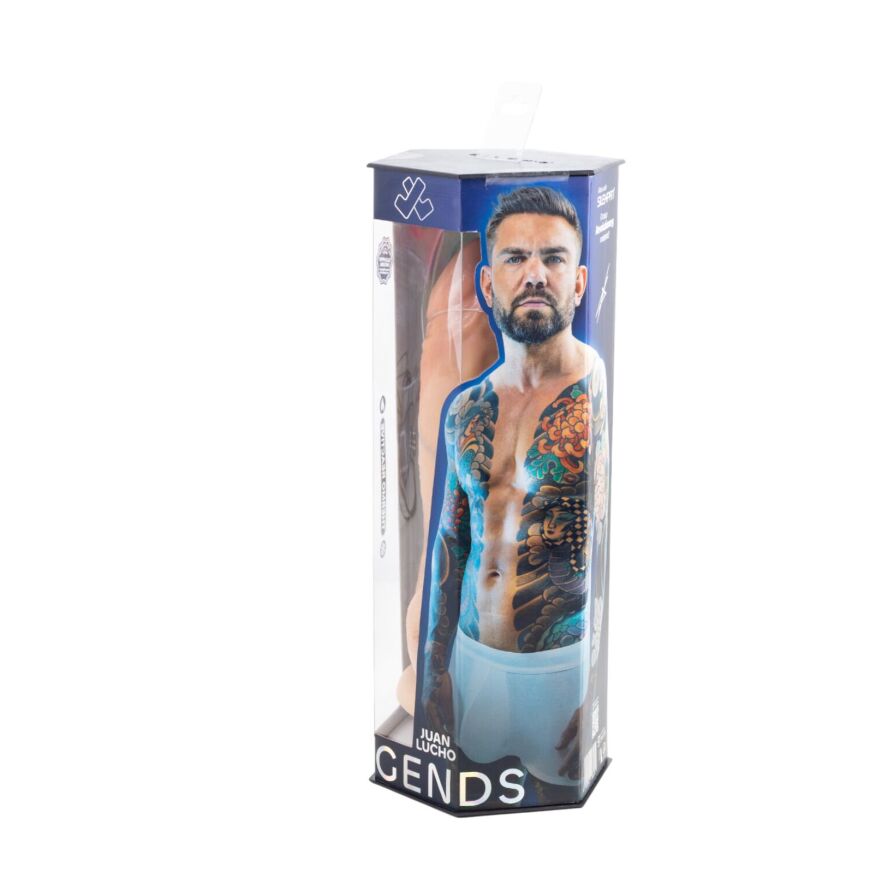 Фалоімітатор SilexD Legends - Juan Lucho Dildo 9", двошаровий, силікон+Silexpan