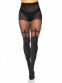 Колготки с имитацией чулок с крестами Leg Avenue Bless Me Cross, размер O/S