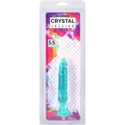 Анальный дилдо Doc Johnson Crystal Jellies - Anal Starter - 5.5 Inches - Teal